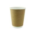 Packnwood 10 oz Double Wall Kraft Compostable Paper Cups, 3.5 x 3.7 in. 210GCDW10K